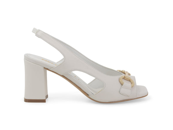 Melluso Sandali Estivi con Morsetto Oro Tomaia Pelle Bianco S433W-239041